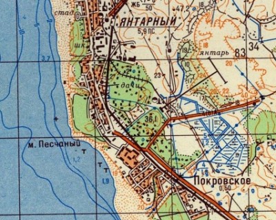 На советской карте можно отлично привязаться к месту