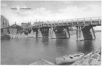 Деревянный мост в Tapiau / Гвардейске