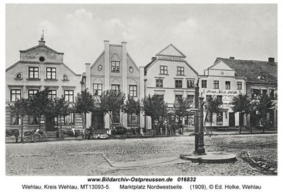 3 - Wehlau,Marktplatz,Nordwestseit 1909.jpg