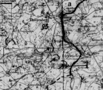 фрагмент немецкой оперативной карты на 9 февраля. Высота уже в руках немцев