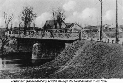 Фото моста с забором в Штаннайчене. 1935 год.