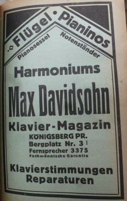 Davidsohn Max, Flügel-Pianos, Bergplatz 3, Adressbuch 1921.JPG