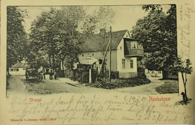 1901 год.Dorfstrasse.Дом,простоявший достаточно долго у перекрестка улиц Комсомольской и Портовой.