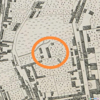 Карта 1860 года, интересующий район выделил кружком
