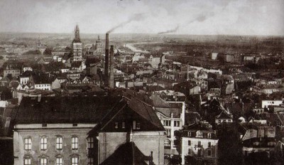 Вид с Замковой башни на восточ. часть города 1909 г.